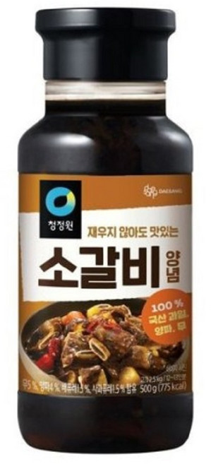 청정원 소갈비양념, 500g, 1개