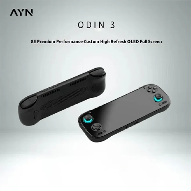 AYN 오딘 3 게임 콘솔 6인치 1080P 120Hz 8000mAh AMOLED 화면 휴대용 게임기 홀 이펙트 조이스틱트리거 포, 01 China Mainland, 02 8G 128G, 02 Black