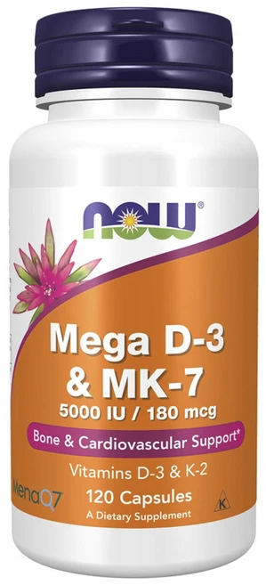 나우푸드 메가 D-3 5000 lU & MK-7 180mcg 캡슐, 1개, 120정 - 쿠팡