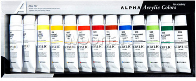 알파 실버 아크릴물감 13T세트 (20ml)