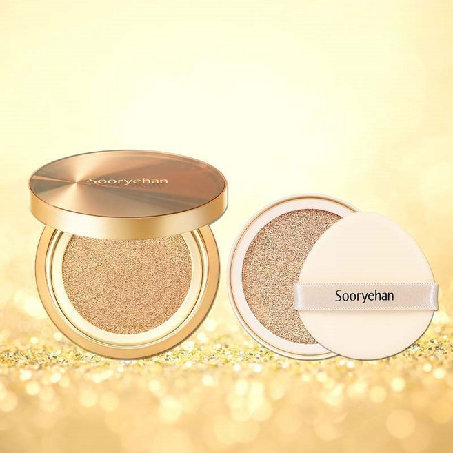 수려한 발효 효윤 럭셔리 앰플 커버 쿠션 본품+리필, 21호