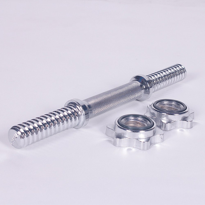 포스스포츠 크롬 아령봉 28mm 덤벨봉 무게조절 조립아령, 실버, 1개, 2kg