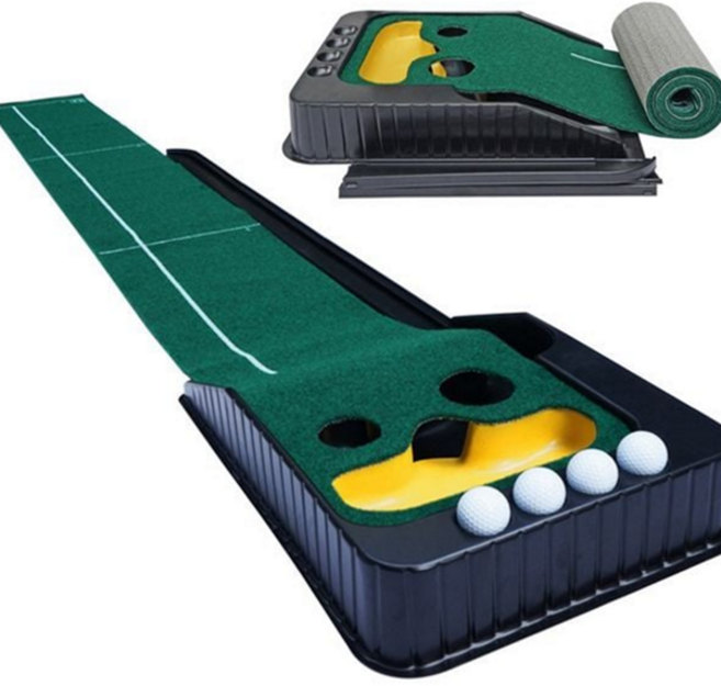 골프 퍼팅 연습 매트 2.7미터 자동 가정용 실내 퍼팅 연습기 훈련 용품