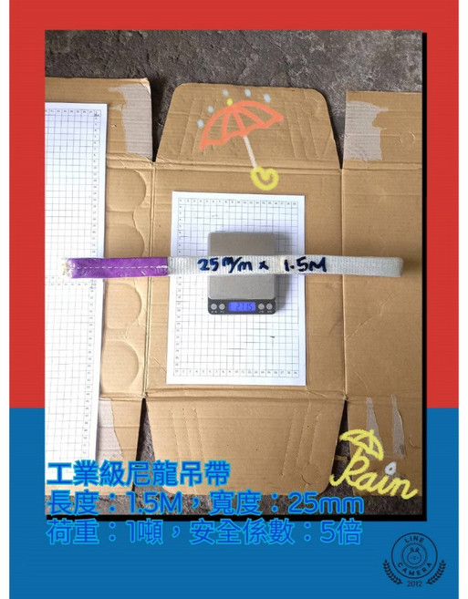 EN1492-1 高拉力 耐磨型 聚酯扁帶吊帶 荷重1T, 1個, 尼龍吊帶, 寬25mm荷重1噸, 長度：1.5M