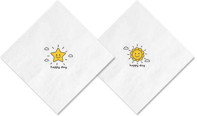 네모어스 칵테일냅킨 - 무형광 천연펄프 국내생산, 400개입, 1박스, 별과 해