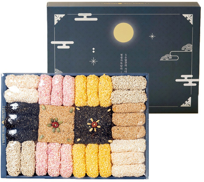 강릉은정한과 만월 3단 선물세트 실크보자기 포장 전통유과 답례품 상견례선물 명절 설날 추석선물 부모님선물 고급선물세트, 본상품, 1세트, 1kg