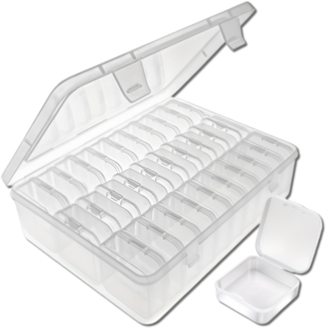 펴나나다 30칸 다용도 플라스틱 수납 보관함, 1개, 투명