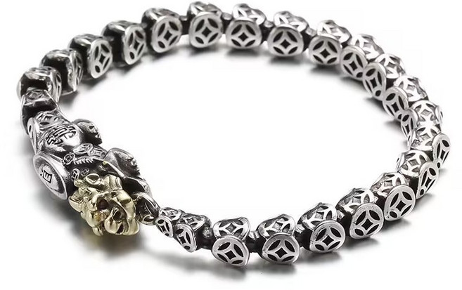 남자 비휴팔찌 사업운 재물운 엽전 염주팔찌