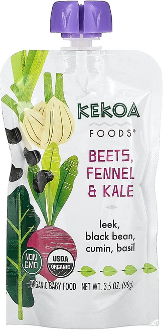 Kekoa 유기농 베이비 푸드 비트 회향 및 케일 99g(3.5oz), Kekoa유기농베이비푸드비트회향및케일99g35oz, 99g, 1개 - 쿠팡