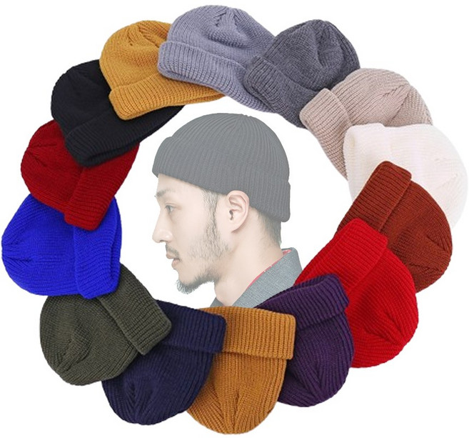 컬트 남녀공용 니트 숏 비니 겨울 모자