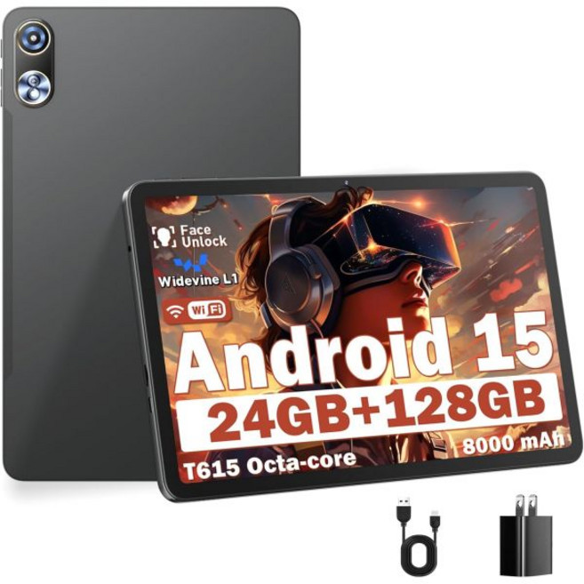 안드로이드 15 태블릿 11.97인치 24GB RAM 128GB ROM(확장형 1TB) 2000x1200 IPS 풀 HD 디스플레이 8000mAh 롱 배터리 8MP+16, 안드로이드 15 태블릿 11.97인치, 24GB RAM