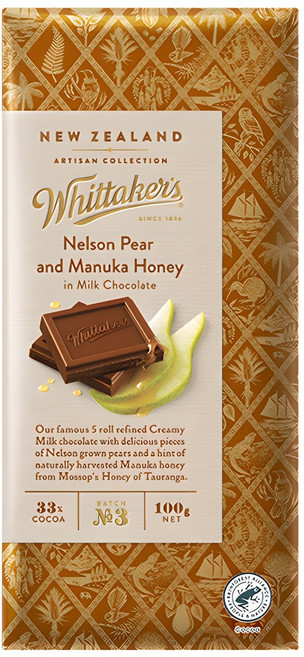 휘태커스 넬슨페어 앤 마누카꿀 밀크초콜릿, 100g, 1개