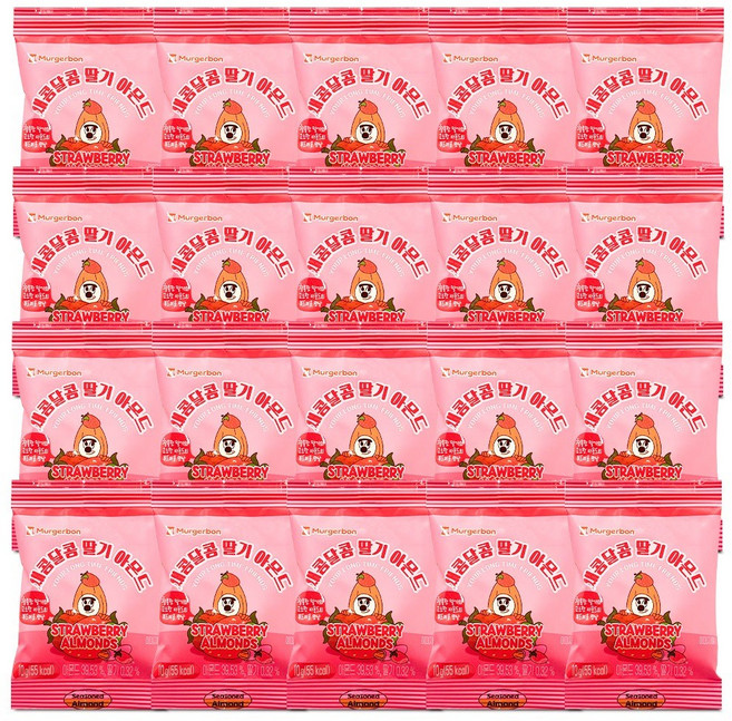 머거본 아몬드 새콤달콤 딸기맛 10g, 20개