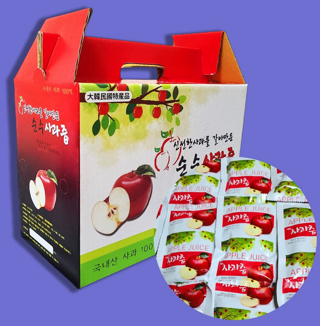 입노리터 경북 영주 사과즙 사과주스, 100개, 120ml