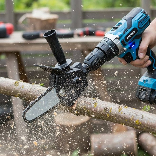 아띠꼴로 충전 드릴 체인톱 전기 엔진 전동 소형 드릴톱, 4인치, 1개