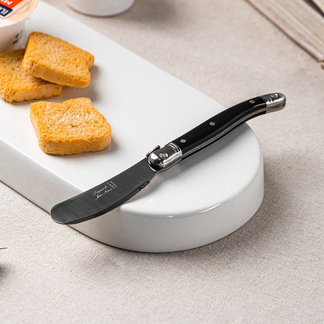 장네론 라귀올 버터나이프 잼칼 잼나이프, 1개, 블랙