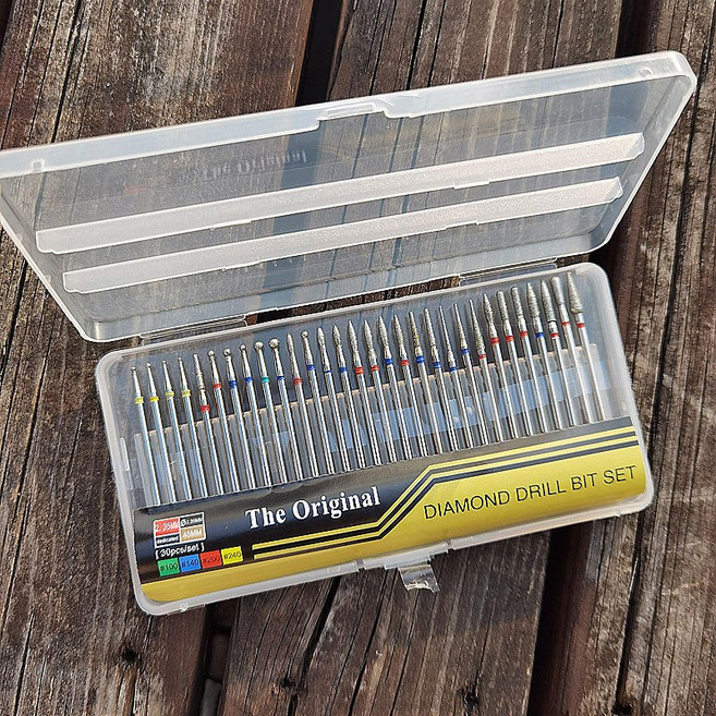 네일아트 드릴 비트 혼합색 30종세트, 1세트, 혼헙샥