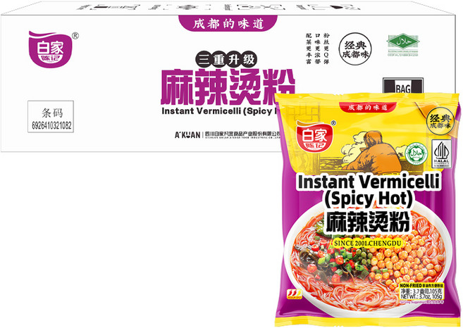 백가 아콴 마라탕펀 매콤맛 중국식마라탕면 마라맛 봉지