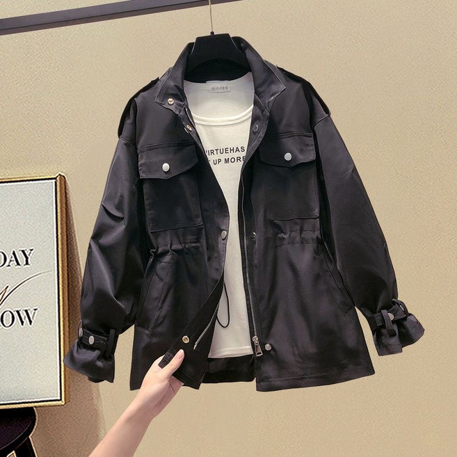 쩐쿠 여성 캐주얼 밴딩 후드집업 자켓 K0133