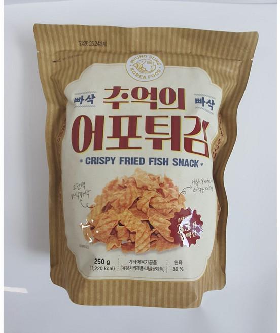 빠삭빠삭 추억의 어포튀김, 3개, 250g