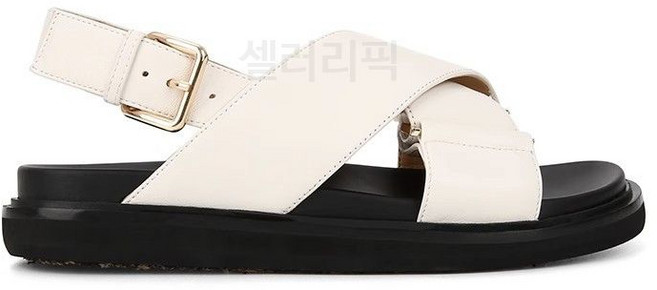 여름 가죽 스트랩 샌들 블랙