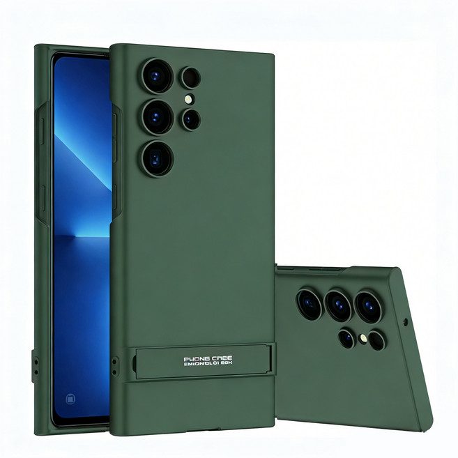 갤럭시 S24 울트라 초슬림 밀착형 케이스 숨겨진 스탠드 지문방지 하드케이스