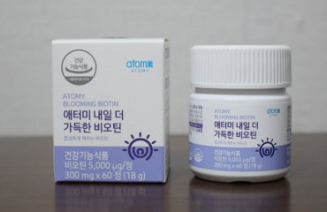 애터미 내일 더 가득한 비오틴 300mg x 60정, 18g, 1개