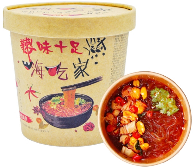 홍홍 중국식품 쏸라펀 컵라면 즉석 중국라면 마라탕면 하이치지아 135g, 3개