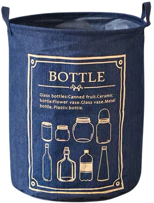 라이프쉼 재활용 분리수거함 방수 데님 분리수거바구니, 1개, 라이프쉼 BOTTLE 바구니