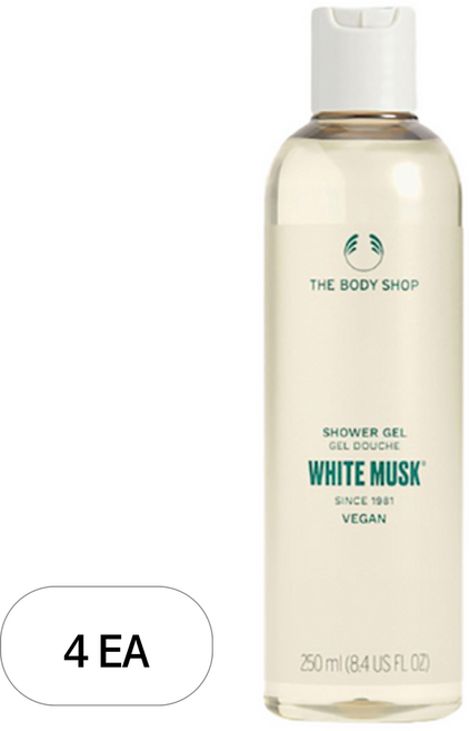 더바디샵 샤워젤 화이트 머스크향, 250ml, 4개