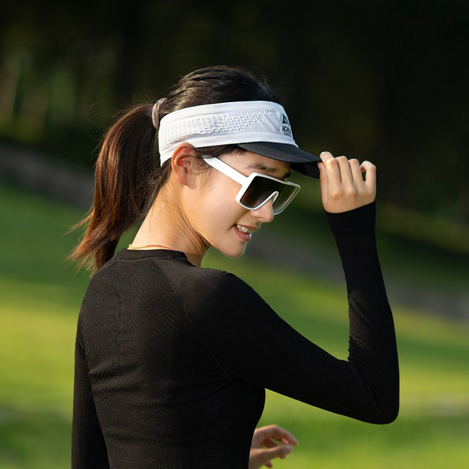 오니지 러닝 썬캡 기능성 헤어밴드 모자 클레버 C19, 블랙화이트, 1개