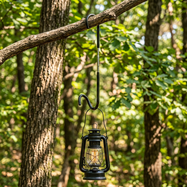 데스텀 양방향 랜턴걸이, 1개, 블랙