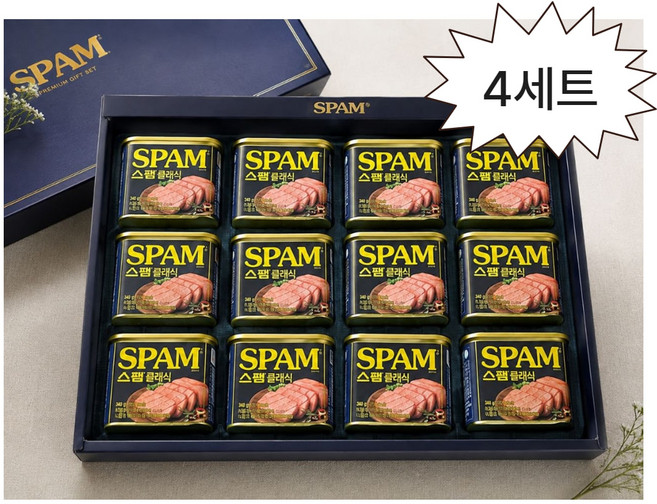 CJ 스팸 1호 선물세트 12개 x 4세트