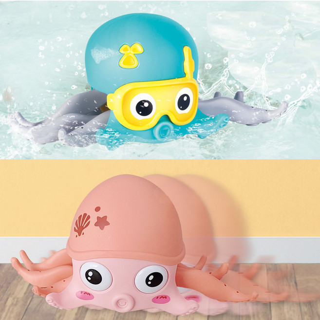 춤추는 웨이브 오징어 문워크 문어 목욕놀이 테엽 장난감 유치원 어린이 선물 판촉 달란트, 웨이브 오징어 파랑, 1개