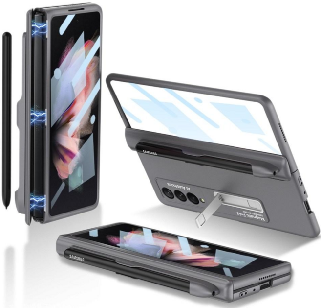 루스톤 DIKE 힌지보호 스탠드 S펜수납 갤럭시 Z폴드 휴대폰케이스