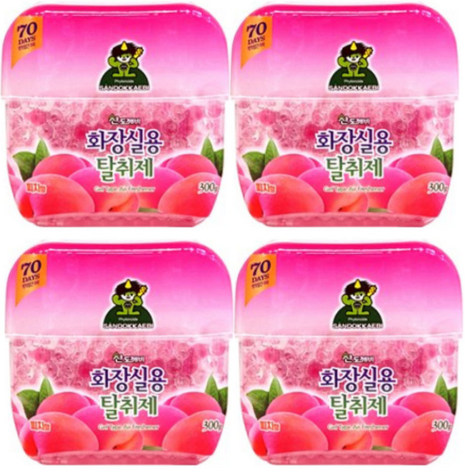 산도깨비 화장실용 탈취제 피치, 300g, 4개, 피치향