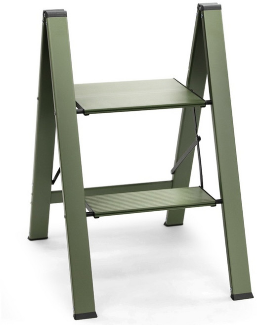 로티홈시스 접이식 사다리 가정용 A형 알루미늄 2단 미니 이동식 작업 발판 계단 DL2, 1개