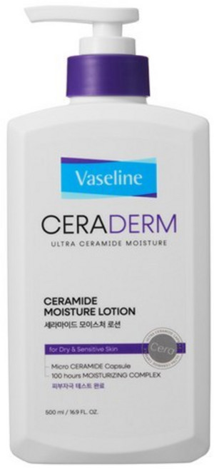 Vaseline 凡士林 神經醯胺身體保濕乳 500mL 敏感肌適用 長效潤澤, 1個