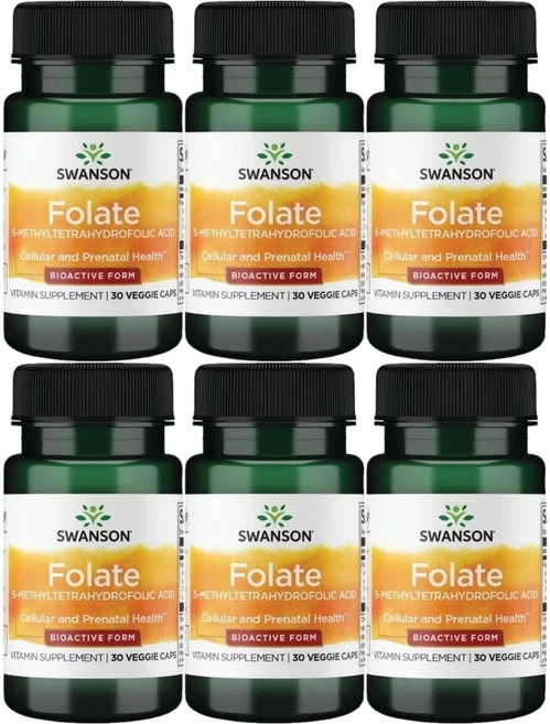 스완슨 4세대 활성엽산 680mcg DFE, 6팩, 30정 - 쿠팡