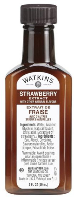 Watkins 왓킨스 올 내추럴 고메 베이킹 바닐라 순수 추출물 포함 11 플로우 온스 1개 팩 포장은 다를 수 있습니다., 딸기, 2 Fl Oz (1개 팩), 59ml