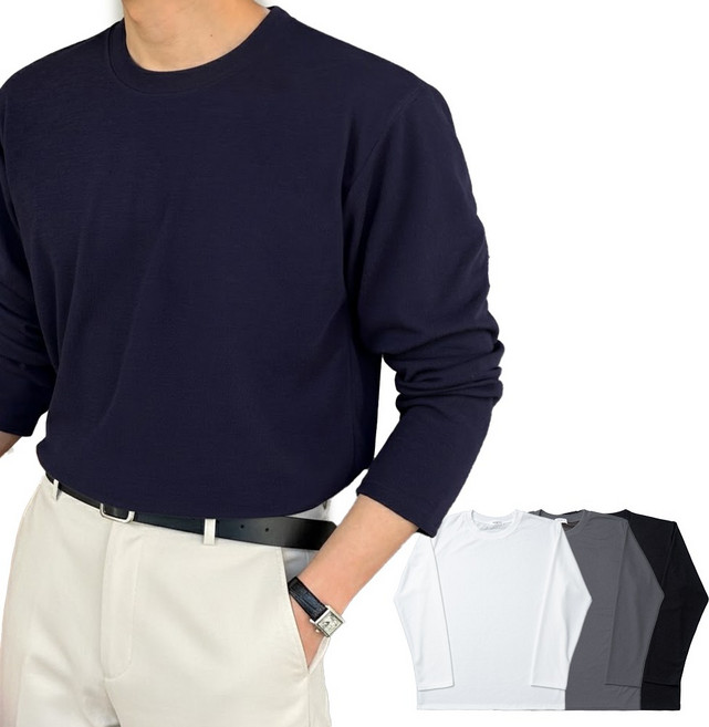 소프핸 두툼한 오버핏 남자 알파카 니트 스웨터 홀가먼트