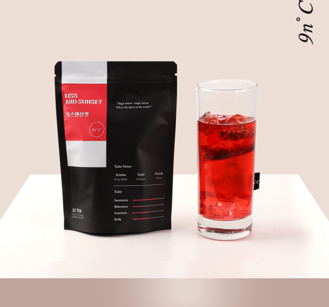 키스앤선셋 히비스커스 애플유자 블렌딩티, 2g, 3개, 12개입