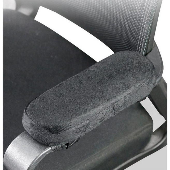 까마느 부드러운 의자 팔걸이 쿠션 사무용 컴퓨터 게이밍 팔커버 2p, 블랙