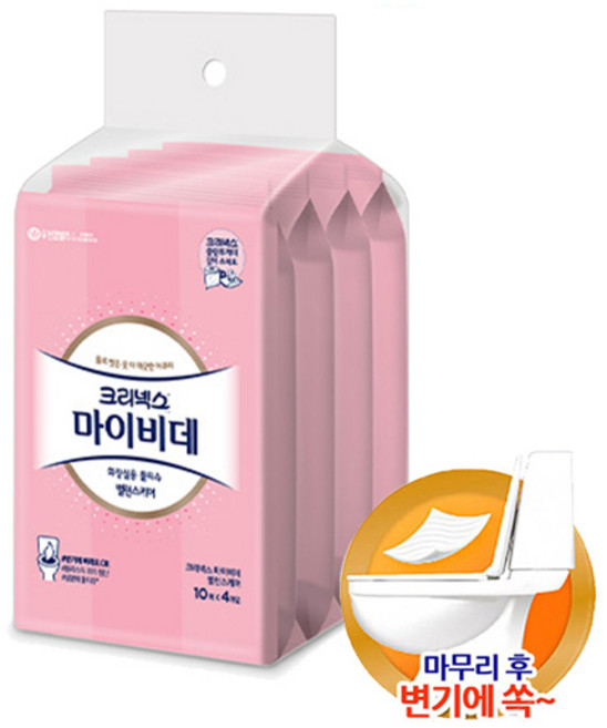 크리넥스 마이비데 밸런스케어 번들팩 10매X4팩, 55g, 10개입, 4개