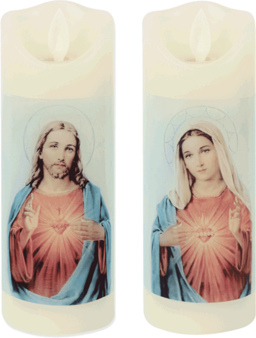 LED 전자양초-예수성심 성모성심 선물세트 천주교 성물, 1개