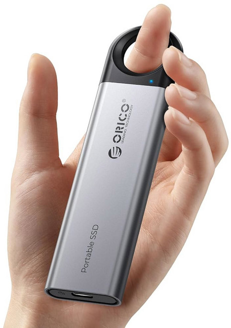 ORICO 1TB 외장 SSD 최대 1050MB/s 행잉 홀 디자인 휴대용 솔리드 스테이트 드라이브 USB C&A 2 in 1 케이블 타입-C 스마트폰 태블릿 노트북을