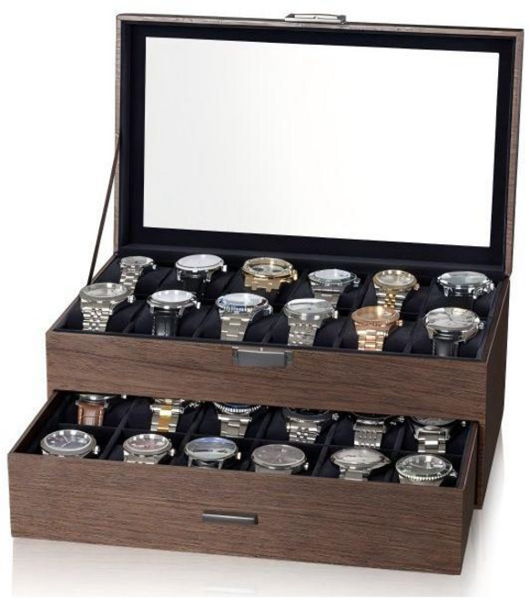 티류으스 원목 2단 시계보관함 장식장 악세서리정리함 보석함 ZA, 24비트 더블 레이어