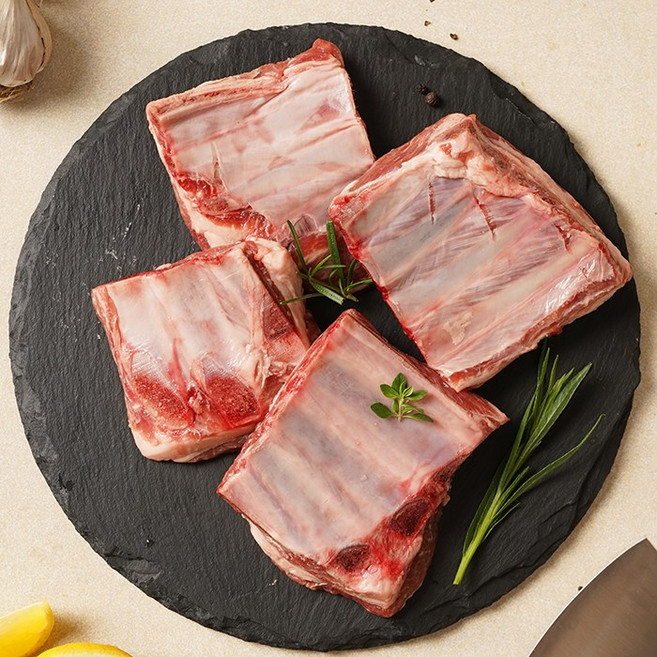 (램스푸드) 호주산프리미엄양고기램 캠핑용 구이용 스테이크 시즈닝 숄더랙 양꼬치 큐브 프렌치랙 양늑간살 양살치살 [ 냉동숄립500g+쯔란양념10g ], 1개