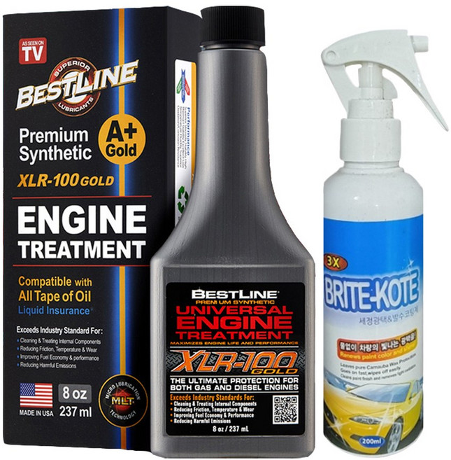 베스트라인 엔진코팅제 자동차 엔진오일 첨가제 아이디어공간, 베스트라인+외부광택제, 1개, 공용
