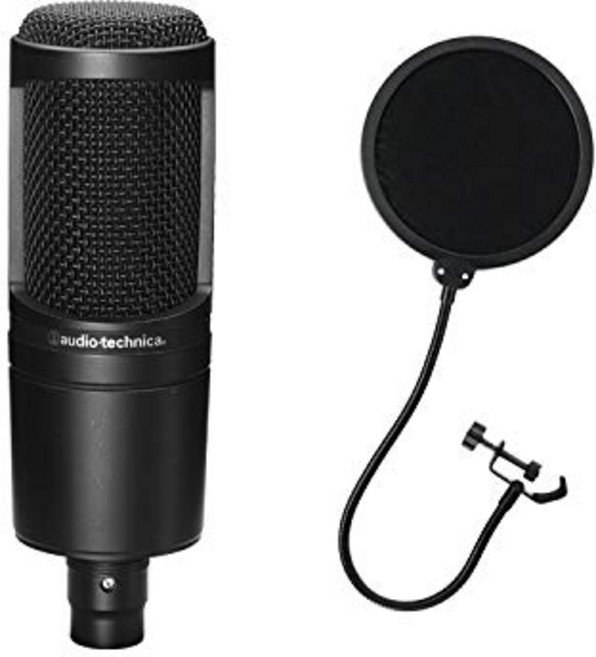 audio-technica 콘덴서 마이크 AT2020 ＋사외제 팝 가드 세트, NO